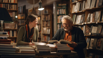 Author presents signed book.