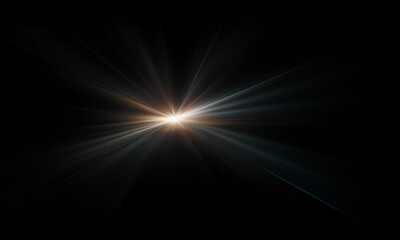 Beautiful light flares. Glowing streaks on dark background