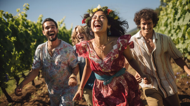 Grape stomping revelry: A celebration of diverse roots