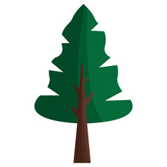 beautiful and unique green tree cartoon vector