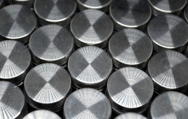 a set of metal and round aluminum cans for the production of the factory, metal products for the production of the products.