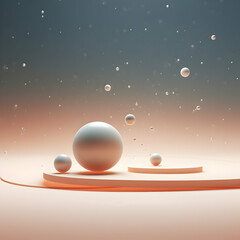 Fototapeta premium 3d render of a person holding a ball