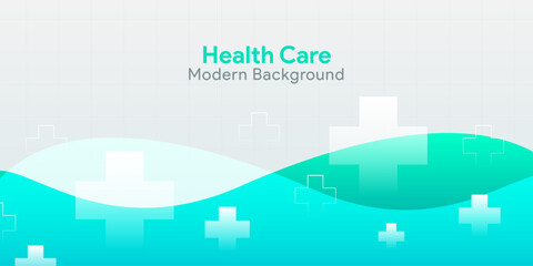 Modern healthcare and medicine background vector banner design with 