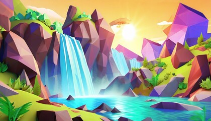Mystery Cave with Science Fiction Building. Video Game Digital CG Artwork, Concept Illustration, Realistic Cartoon Style Background. Mythical 3D image of extraordinary landscape