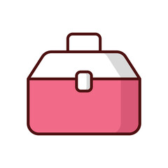 Tool box icon isolate white background vector stock illustration