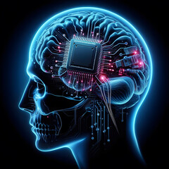 implant chip in the human brain