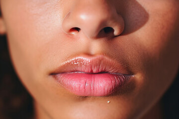 Naklejka premium Fashion female young beauty face women