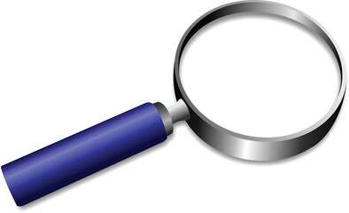 Magnifying glass icon. Transparent  inside. Eps 10 vector