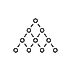 Hierarchy, pyramid, linear icon. Line with editable stroke