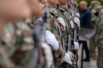 soldiers with weapons