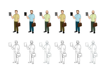 Teacher Cartoon Character Design Illustration vector eps format , suitable for your design needs, logo, illustration, animation, etc.