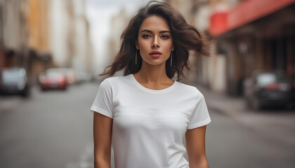 Female model on the street