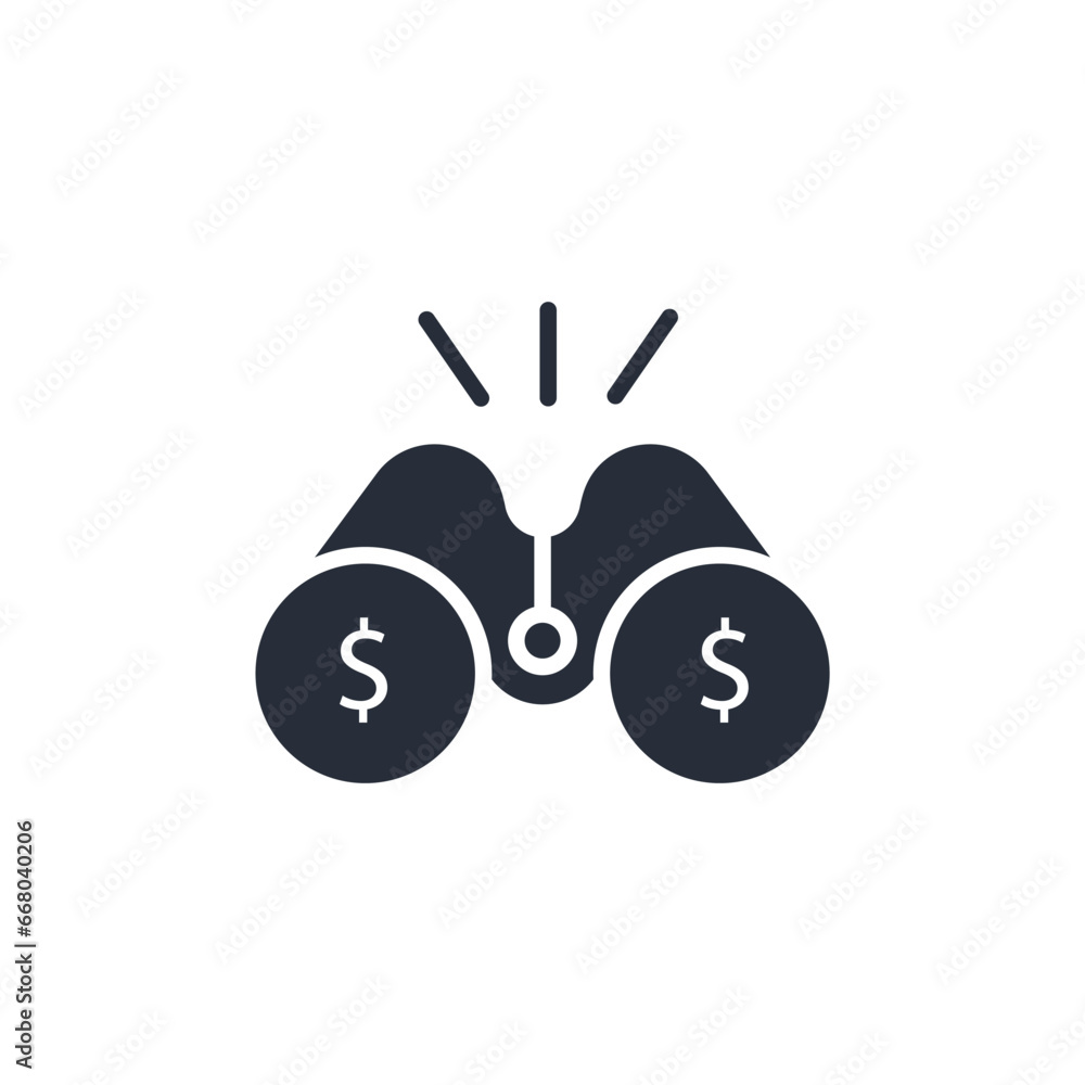 Poster financial monitoring icon. vector.editable stroke.linear style sign for use web design,logo.symbol i