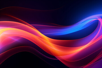 Abstract Neon Swirling Background