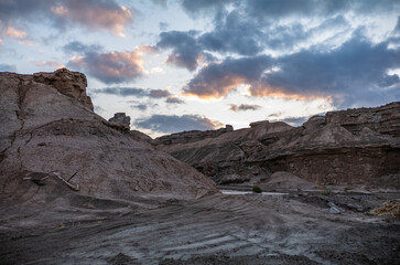 Naklejka premium Yadan Landform in the Morning