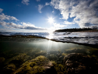 Obraz premium Underwater view of the Baltic Sea