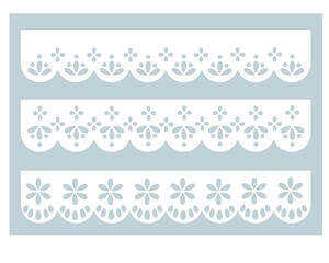 cotton lace scallop design vector