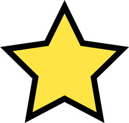 반짝이는 밤하늘에 노란색 별_뱃지_상