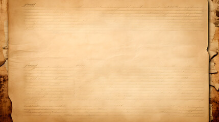 Obraz premium Vintage lined note paper with copy space background. generative AI.