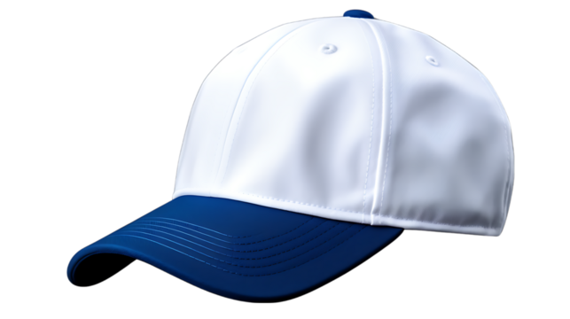 Flat Brimmed Baseball Cap on Transparent Background Isolated on Transparent or White Background, PNG