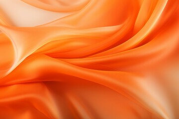 Abstract orange silk fabric with transparency. Generative AI