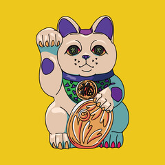 カラフル招き猫（colorful beckoning cat）