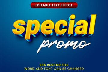Special promotion premium 3d editable vector text effect