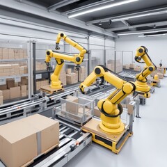 Robotic arm for packing with producing and maintaining logistics systems using Automated Guided Vehicle (AGV), Generative AI