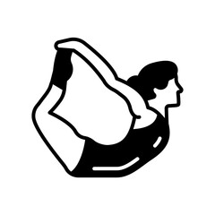 Bow Pose Icon in vector. illustration

