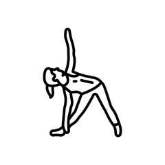 Triangle Pose Icon in vector. illustration

