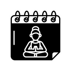 Utthita Parsvakonasana Icon in vector. illustration