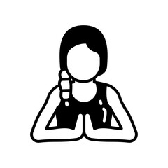 Namaste Icon in vector. illustration