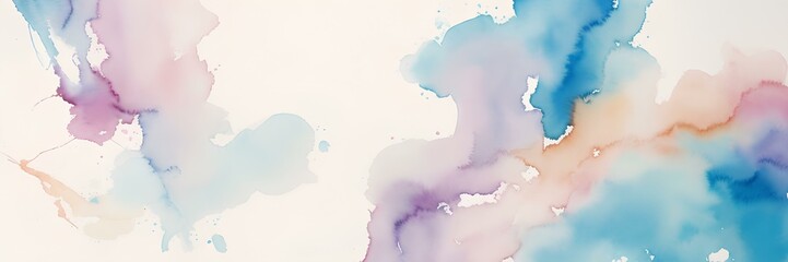 Obraz premium background with watercolor streaks, generated by AI