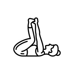 Ananda Balasana Icon in vector. illustration

