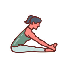Fototapeta premium Seated Forward Icon in vector. illustration