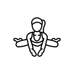 Frog Pose Icon in vector. illustration
