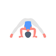 Prasarita Padottanasana Icon in vector. illustration

