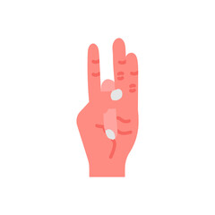 Shunya Mudra Icon in vector. illustration

