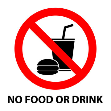 No Eating or Drinking Label