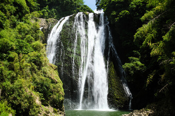 Obraz premium 勢いよく落水する龍門滝