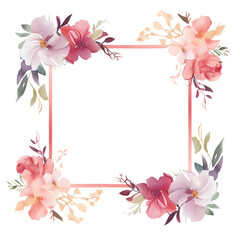 Fototapeta premium floral border frames template for greeting wedding invitation