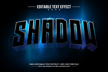 Shadow 3D editable text effect template