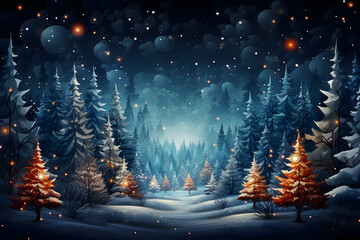 christmas tree decorations, santa claus with gifts, snowman in the snow, christmas gift boxes - Powered by Adobe