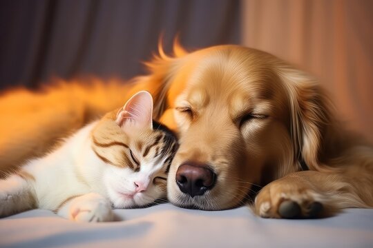 Heartwarming Image Of Cat And Dog Together