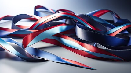 Image of ribbon made of glossy material.