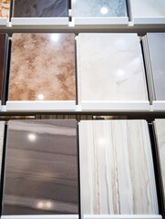 Porcelain stoneware tiles in a store