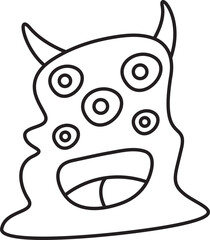 Doodle Monster Character Illustration
