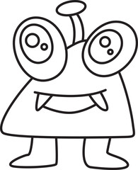 Doodle Monster Character Illustration

