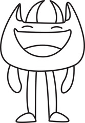 Doodle Monster Character Illustration
