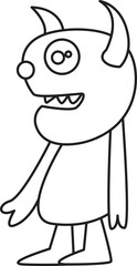 Fototapeta premium Doodle Monster Character Illustration 